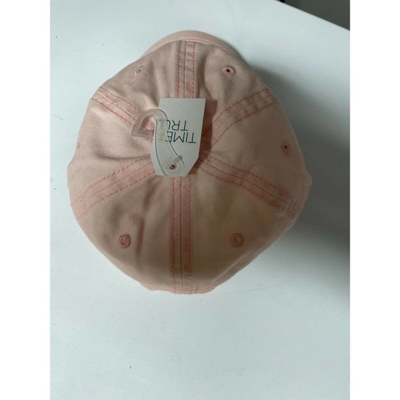 Time Tru Ladies Washed Twill Cap Pink New Rose Blush Twill Cap Pink Baseball NWT - Picture 2 of 6